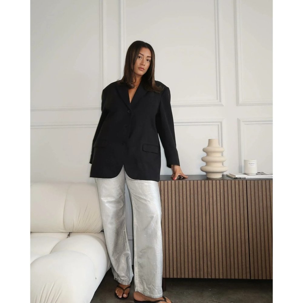 Everlane The 80s Blazer in Black  New Womens Oversized Jacket - Picture 14 of 16